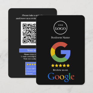 Google Review Met QR-code Link Zakelijke Kaart