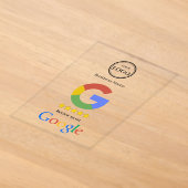 Google Review Met QR Code Link Zakelijke Visitekaa Acryl Uitnodigingen (Laagn)