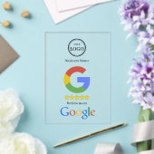 Google Review Met QR Code Link Zakelijke Visitekaa Acryl Uitnodigingen (Insitu (Huwelijk))