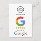 Google Review Met QR Code Link Zakelijke Visitekaa Informatiekaartje (Voorkant)