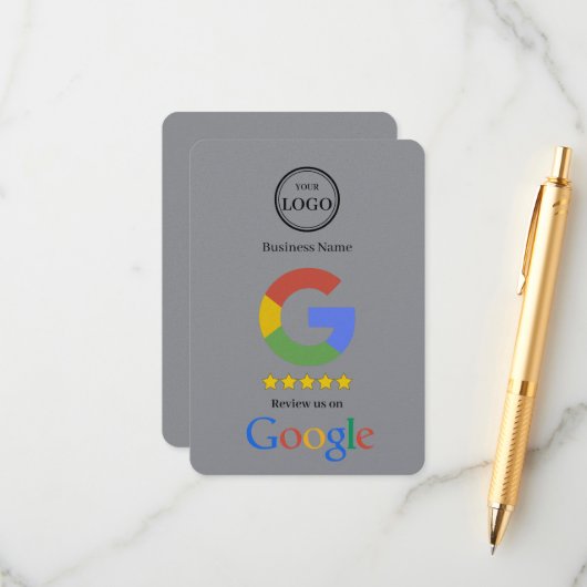 Google Review Met QR Code Link Zakelijke Visitekaa Informatiekaartje (Voorkant / Achterkant in situ)