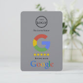 Google Review Met QR Code Link Zakelijke Visitekaa Informatiekaartje (Staand voorkant)