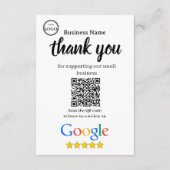 Google Review Met QR Code Link Zakelijke Visitekaa Informatiekaartje (Achterkant)