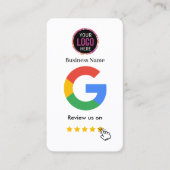 Google Review Met QR-code Link Zakelijke Visitekaa Visitekaartje (Voorkant)