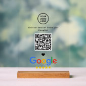 Google Review met QR-code Modern Minimalist Acryl Bord (Neutraal)