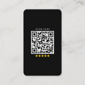 Google Review met QR-code Slank Black Visitekaartje (Achterkant)
