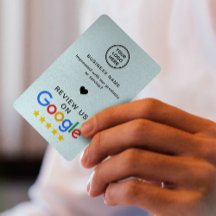 Google Review met QR-code Soft Blue