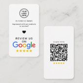 Google Review met QR-code stijlvol modern Visitekaartje (Voorkant / Achterkant)