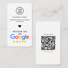 Google Review met QR-code stijlvol modern Visitekaartje
