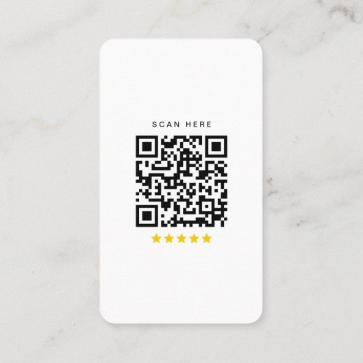 Google Review met QR-code stijlvol modern Visitekaartje (Achterkant)