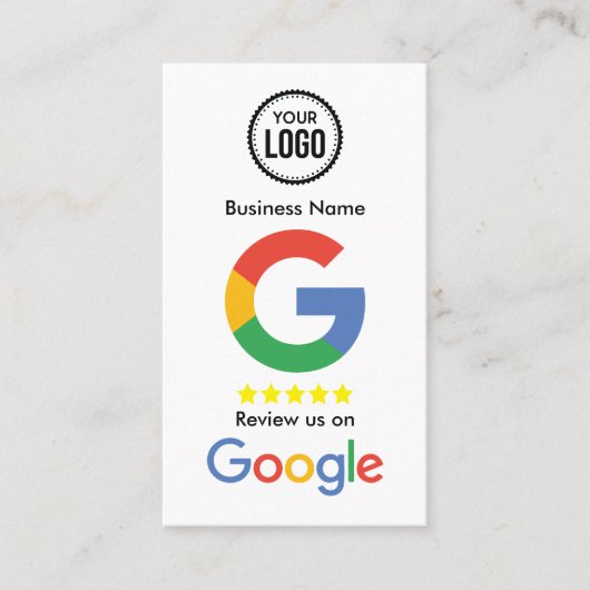 Google-Review met QR-codecink Visitekaartje (Voorkant)