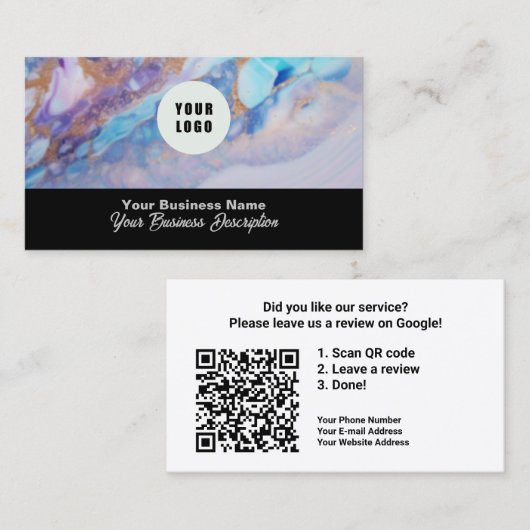 Google-Review met QR-codecink Visitekaartje (Voorkant / Achterkant)