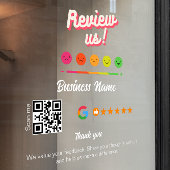 Google Review Mijn Bedrijf Bedankt QR-code Raamsticker