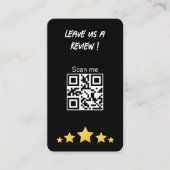 Google Review Mijn Bedrijf Handgeschreven QR Code Visitekaartje (Voorkant)