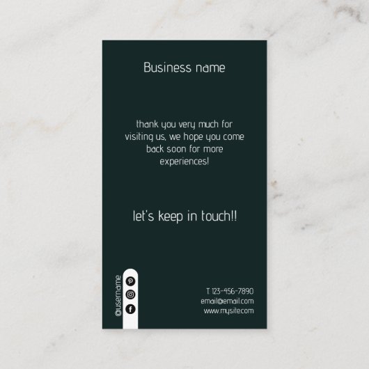 Google Review Mijn Bedrijf Social Media QR Code Visitekaartje (Achterkant)