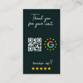 Google Review Mijn Bedrijf Social Media QR Code Visitekaartje (Voorkant)
