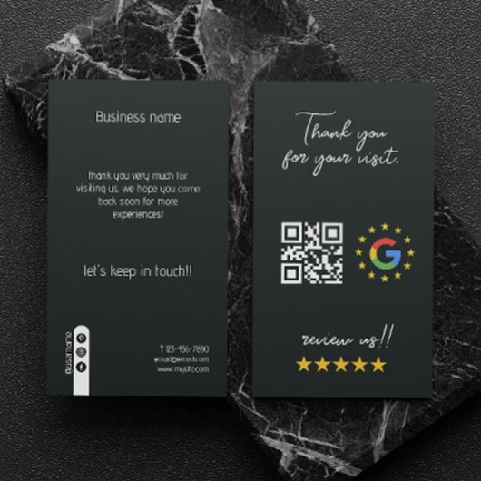 Google Review Mijn Bedrijf Social Media QR Code Visitekaartje