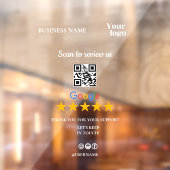 Google Review Mijn Bedrijf Voeg Logo QR Code toe Raamsticker (Vel 2)