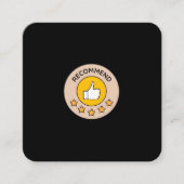 Google Review Mijn Bedrijf Zwart QR Code Link Vierkante Visitekaartje (Voorkant)