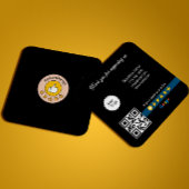 Google Review Mijn Bedrijf Zwart QR Code Link Vierkante Visitekaartje