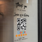 Google Review Mijn Bedrijf Zwarte QR-code Raamsticker