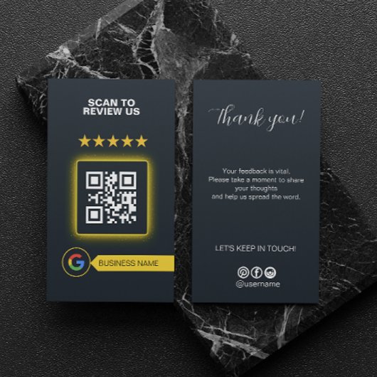 Google Review Mijn Business Script Dank u QR Code Visitekaartje