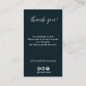 Google Review Mijn Business Script Dank u QR Code Visitekaartje (Achterkant)