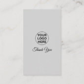 Google Review My Business 5-sterren QR-code grijs Visitekaartje (Achterkant)