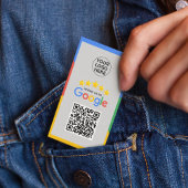 Google Review My Business 5-sterren QR-code grijs Visitekaartje