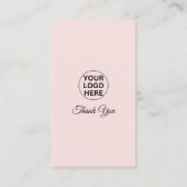 Google Review My Business 5-sterren QR-code roze Visitekaartje (Achterkant)