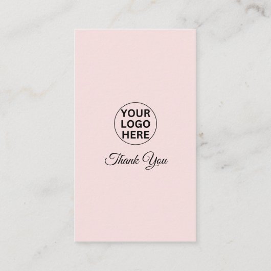 Google Review My Business 5-sterren QR-code roze Visitekaartje (Achterkant)