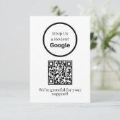 Google Review QR | Business Feedback Link Informatiekaartje (Staand voorkant)