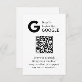 Google Review QR | Business Feedback Link Informatiekaartje (Voorkant / Achterkant)