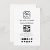 Google Review QR | Business Feedback Link Informatiekaartje (Voorkant / Achterkant)