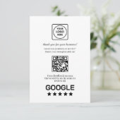 Google Review QR | Business Feedback Link Informatiekaartje (Staand voorkant)