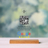 Google Review QR Code Acrylate Display Stijl (Neutraal)