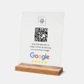 Google Review QR Code Acrylate Display Stijl (Hoek)