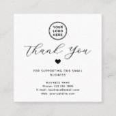 Google Review QR-code Bedankt Modern Vierkante Visitekaartje (Voorkant)