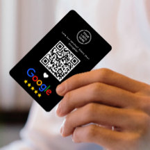 Google Review QR-code Bedankt Slank Zwart