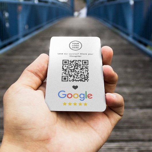 Google Review QR-code bedankt Visitekaartje