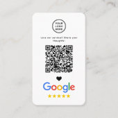 Google Review QR-code bedankt Visitekaartje (Voorkant)