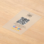 Google Review QR-code bedrijfsbeoordeling Acryl Uitnodigingen (Laagn)