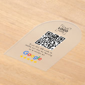 Google Review QR-code bedrijfsbeoordeling Acryl Uitnodigingen (Laagn)
