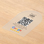 Google Review QR-code bedrijfsbeoordeling Acryl Uitnodigingen (Laagn)