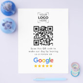 Google Review QR-code bedrijfsbeoordeling Flyer (Enkel)