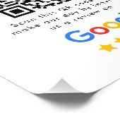 Google Review QR-code bedrijfsbeoordeling Foto Afdruk (Hoek)