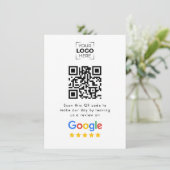 Google Review QR-code bedrijfsbeoordeling Kaart (Staand voorkant)