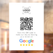 Google Review QR-code bedrijfsbeoordeling Raamsticker (Vel 2)