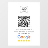 Google Review QR-code bedrijfsbeoordeling Raamsticker (Vel)