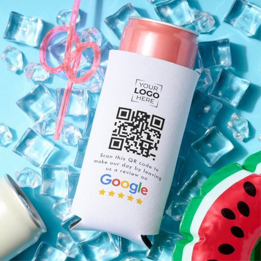 Google Review QR-code bedrijfsbeoordeling Seltzer Blikjeskoeler (Insitu Zomer)